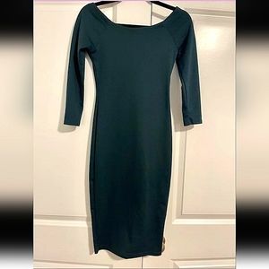 Green Zara Trafaluc bodycon dress
